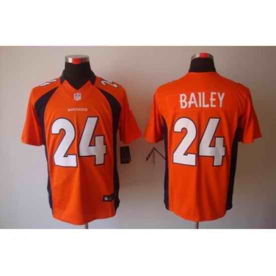 Nike Denver Broncos 24 Champ Bailey Orange LIMITED NFL Jersey